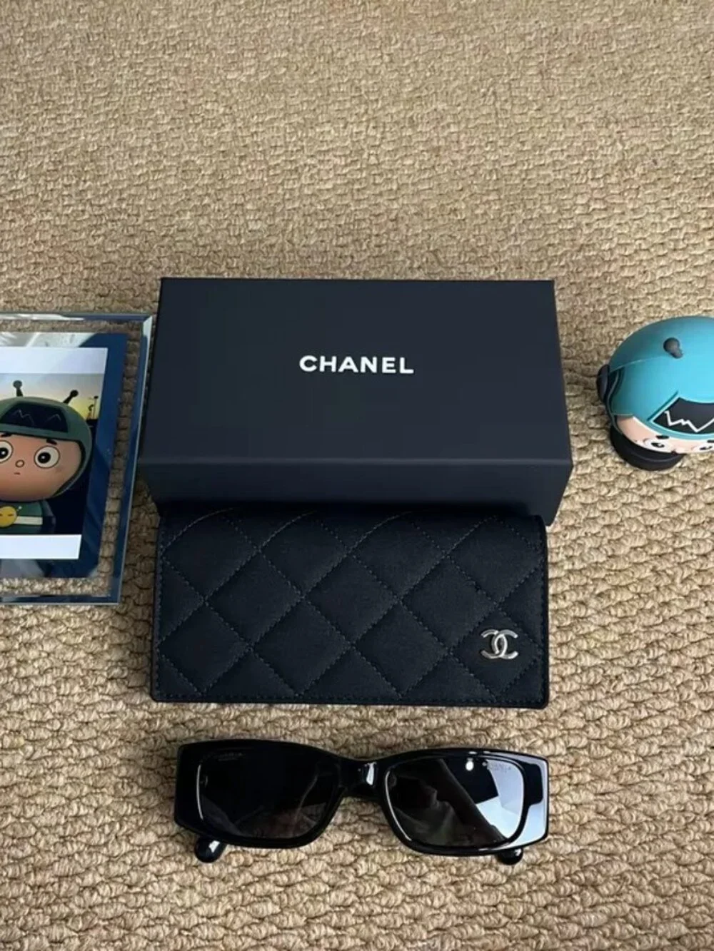 ✨ CHANEL CH5566 Black Sunglasses • Gold CC Logo • New Authentic